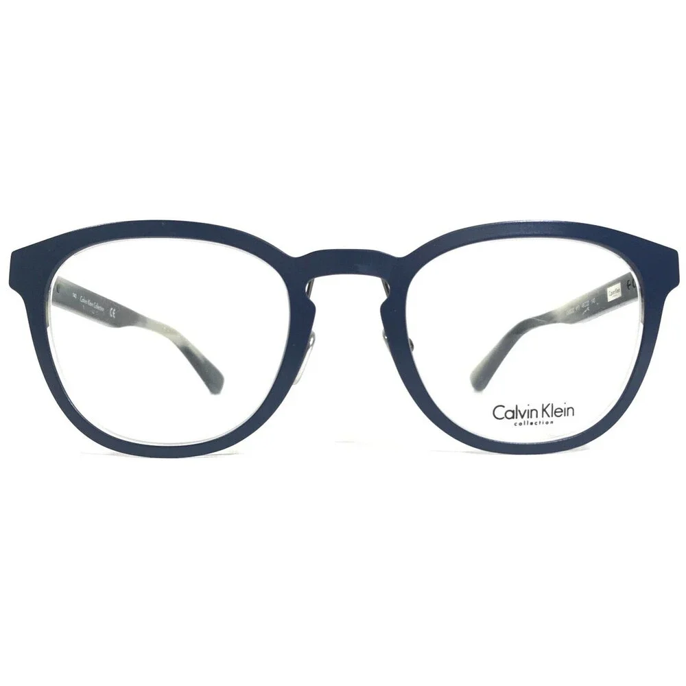 Calvin Klein Eyeglasses Frames CK8026 413 Blue Round Full Rim 48-22-140